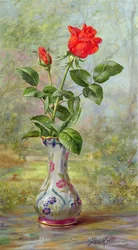 La rose cramoisie, messagère de l
